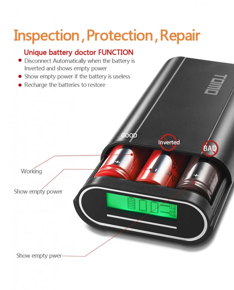 18650 Battery Charger Mobile Phone DIY Portable Battery Case 18650 Li-ion Battery Power Bank