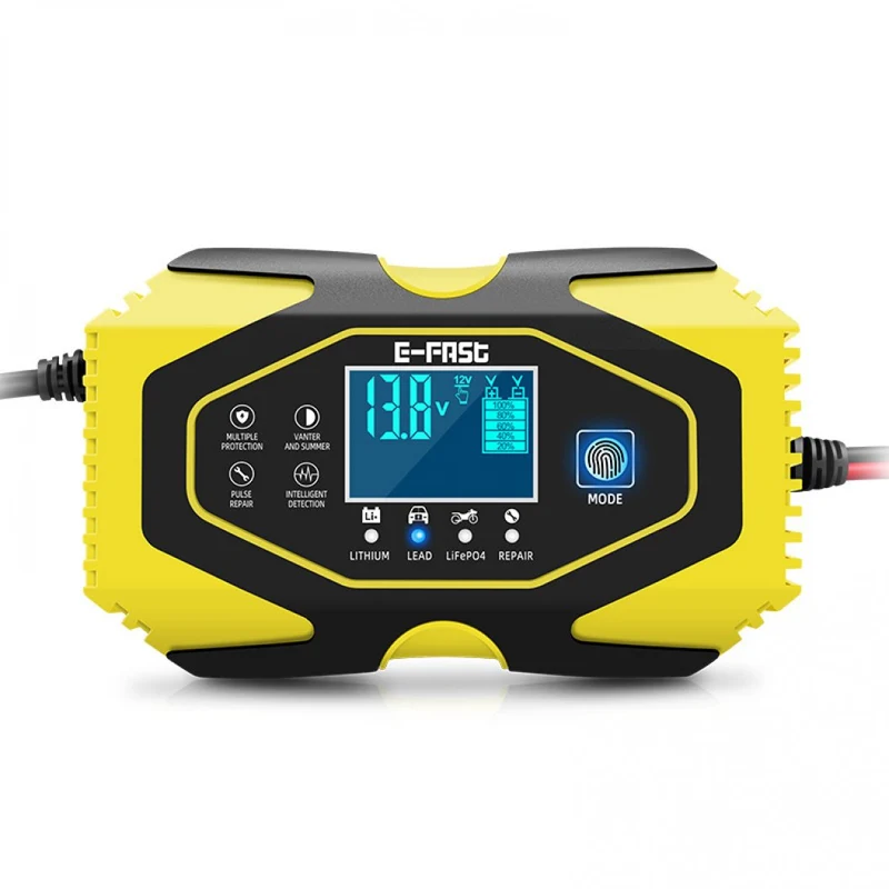 E-FAST Car Motorcycle Battery Charging Lithium Battery Lead-acid Charger Current Voltage Electric Quantity Display