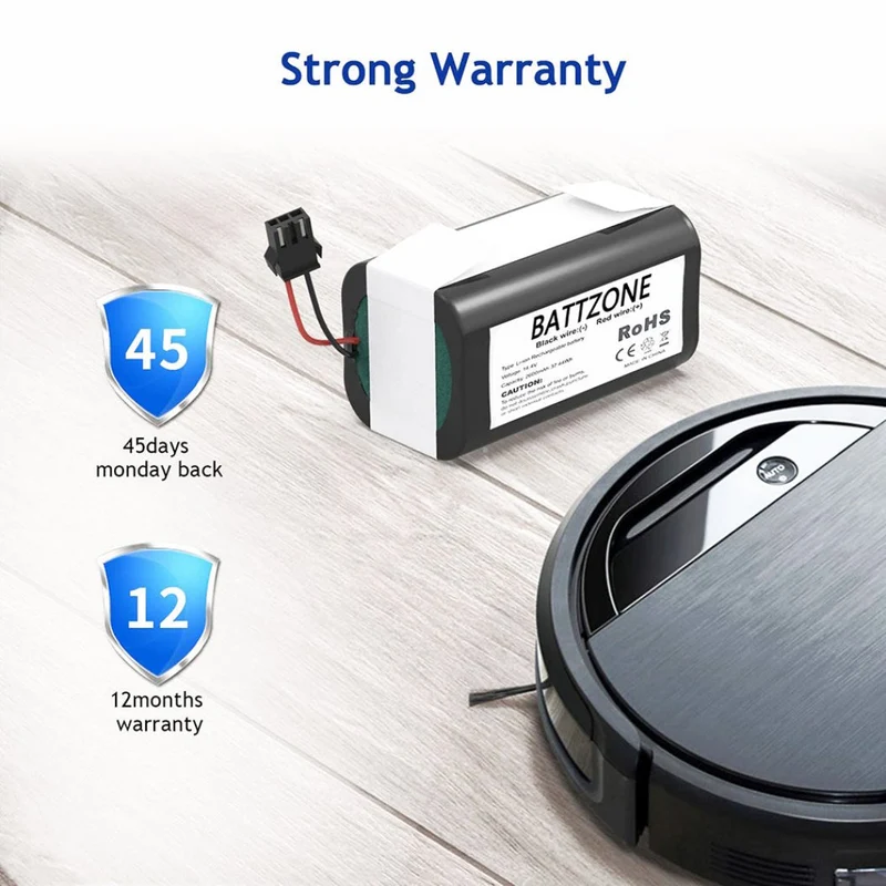 14.4V 2600mAh Li-Ion Replacement Battery For Conga Excellence Conga Excellence y, Conga Excellence 990, Conga Excellence 950, Conga Excellence 1090