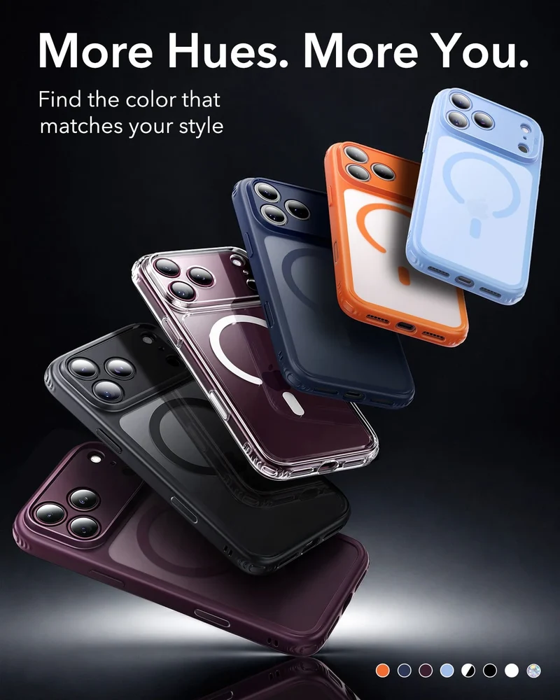iPhone 18 Pro Classic Hybrid Magnetic Case with Camera Control - Frosted Blue