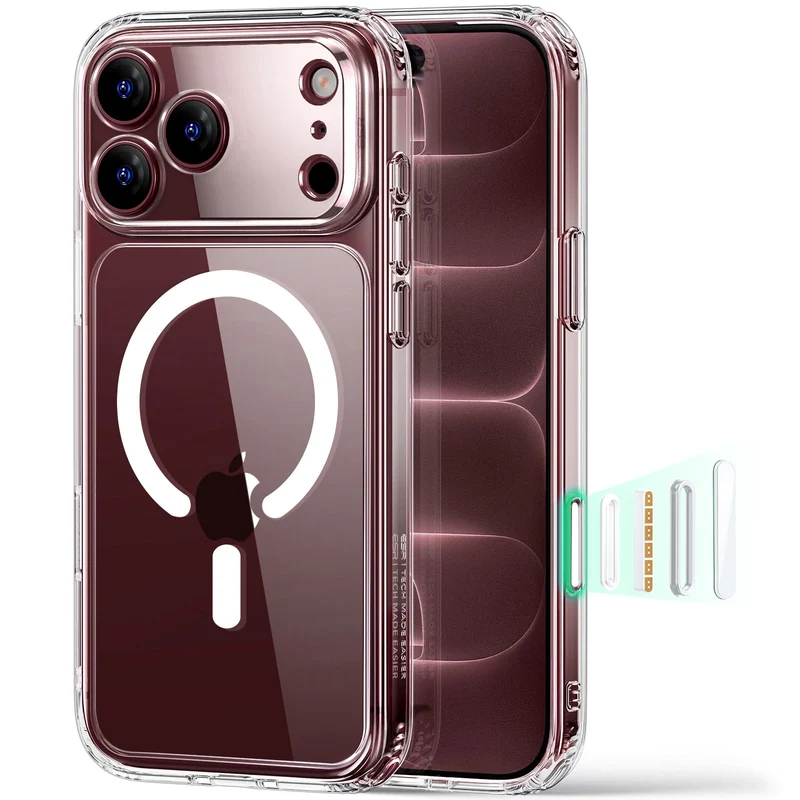 iPhone 18 Pro Classic Hybrid Magnetic Case with Camera Control - Clear