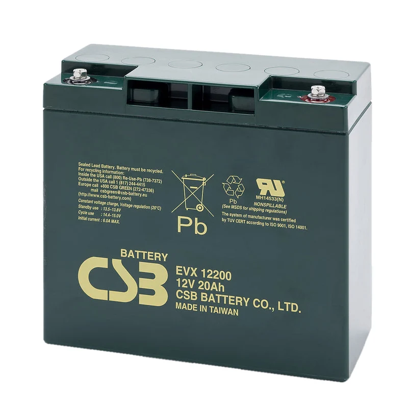 EVX12200 High Rate AGM Battery 12V 20Ah