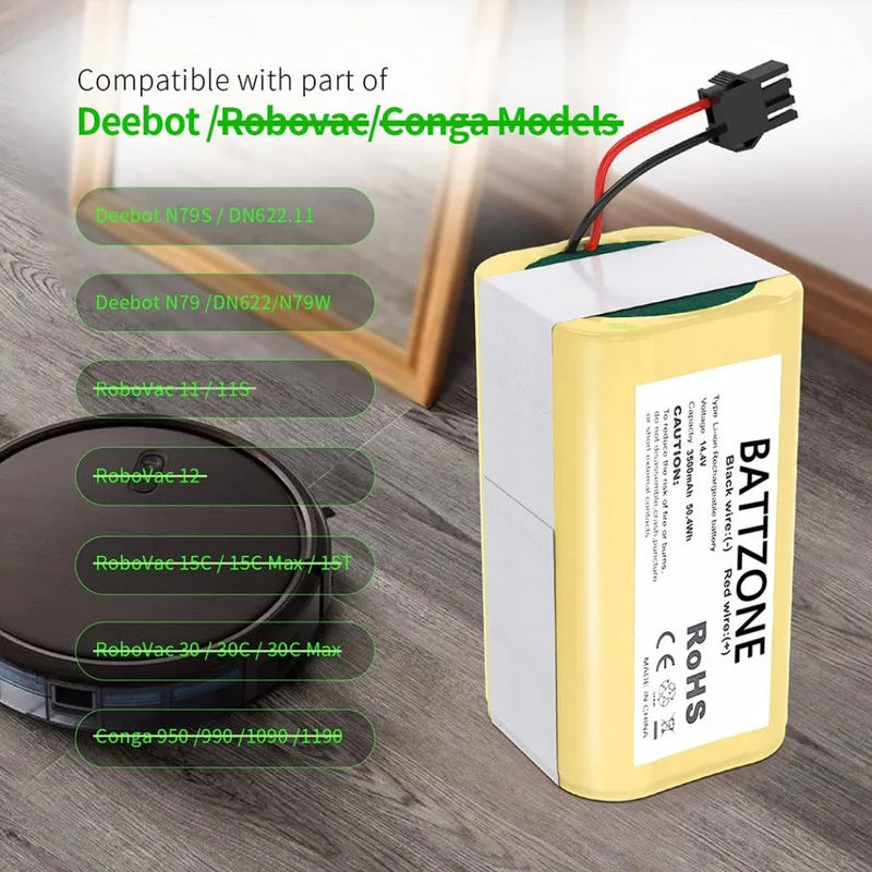14.4V 3500mAh Li-Ion Battery For IKOHS-NETBOT IKOHS NETBOT S14, IKOHS NETBOT S15