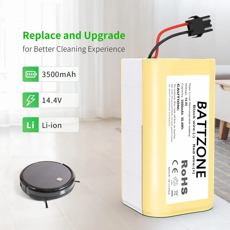 14.4V 3500mAh Li-Ion Battery For IKOHS-NETBOT IKOHS NETBOT S14, IKOHS NETBOT S15