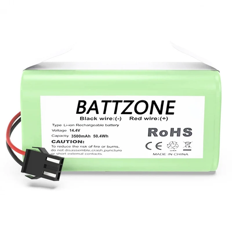 14.4V 3500mAh Li-Ion Replacement Battery For Tesvor Tesworth X500