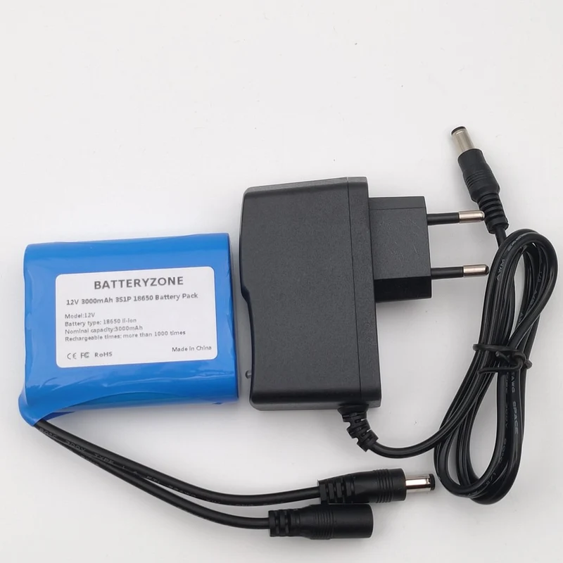 18650 Rechargeable Battery 12V 3000mah Lithium Battery Pack