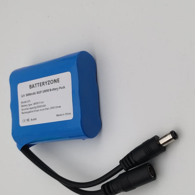 18650 Rechargeable Battery 12V 3000mah Lithium Battery Pack