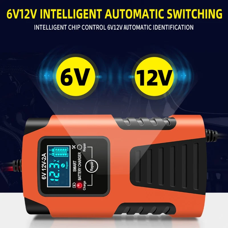 E-FAST Motorcycle Battery Charger 6V12V Pedal Lead Acid Battery Charger