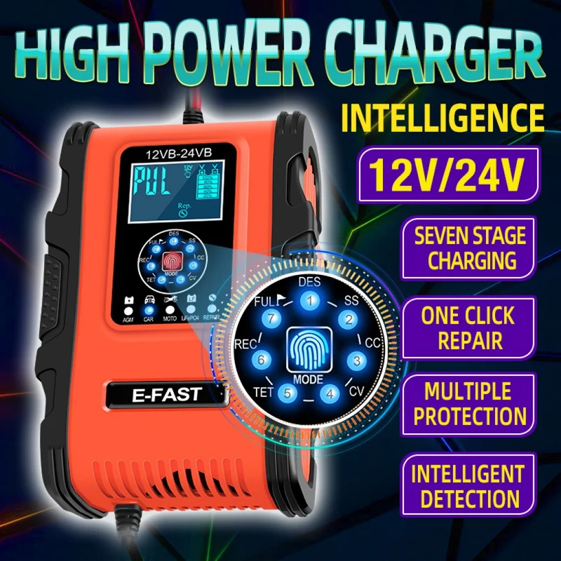 E-FAST Battery Charger Lithium Iron Phosphate Battery Charger Intelligent Pulse Repair Charger