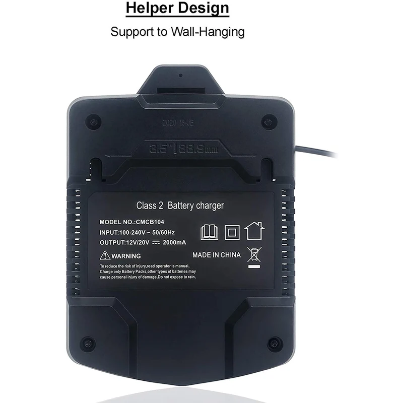 20V MAX Battery Charger CMCB104 Compatible with Craftsman V20 Lithium Battery CMCB204 CMCB202 (Only for V12/V20 Series)