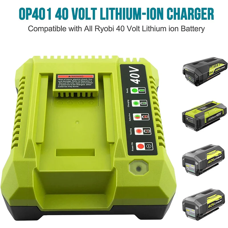 40 Volt Lithium-Ion Charger OP401 Compatible with 40V Battery OP4026 OP40201 OP4040 OP40401 OP4050 OP4050A OP40501 OP40601