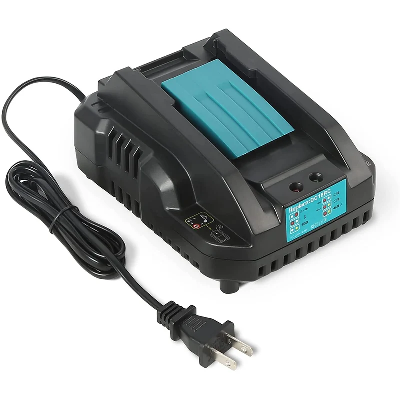 DC18RC Replacement Battery Charger for Makita 14.4V-18V Lithium Ion Battery Compatible with BL1815 BL1830 BL1840 BL1850 Battery Charger