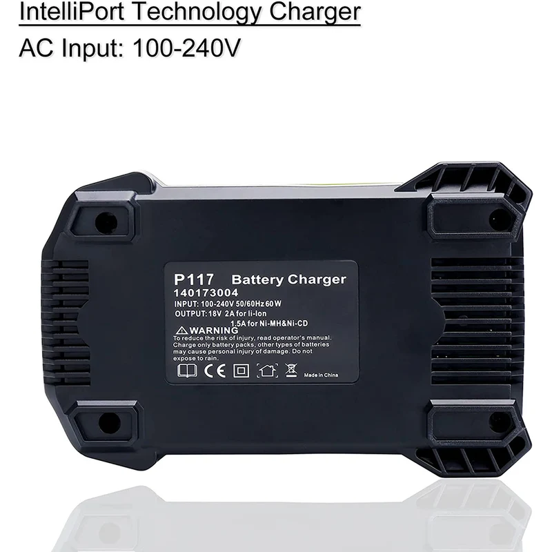 Battery charger compatible with Ryobi 12V-18V One+ Lithium-Ion NiCad NiMh Battery P102 P108 P189 P197 P103HP Battery PBP002 PBP005
