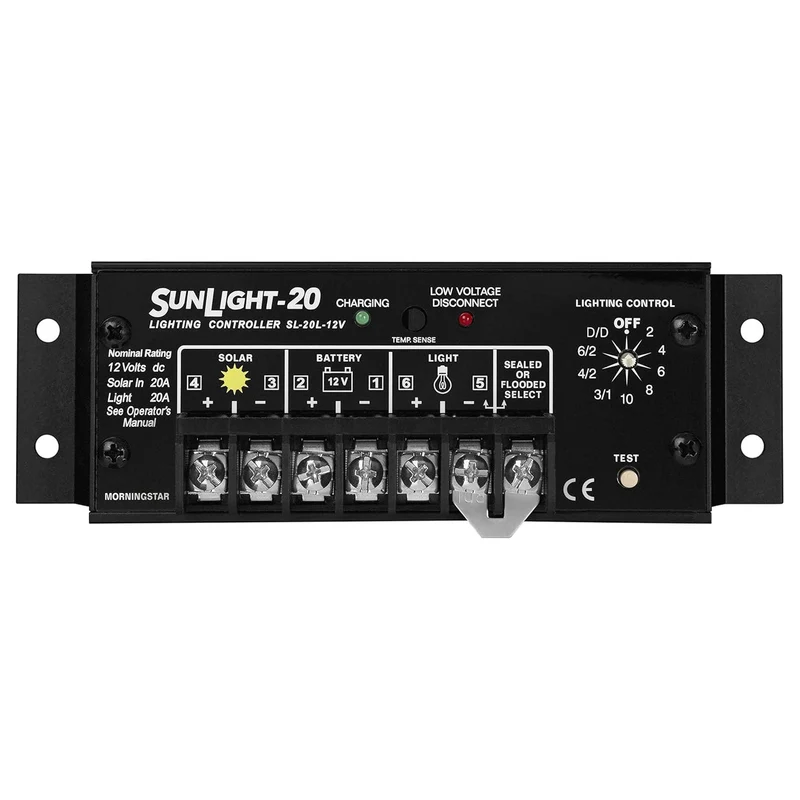 SL-20L-12V Morningstar PWM Solar Charge Controller 12V 20A LVD SunLight