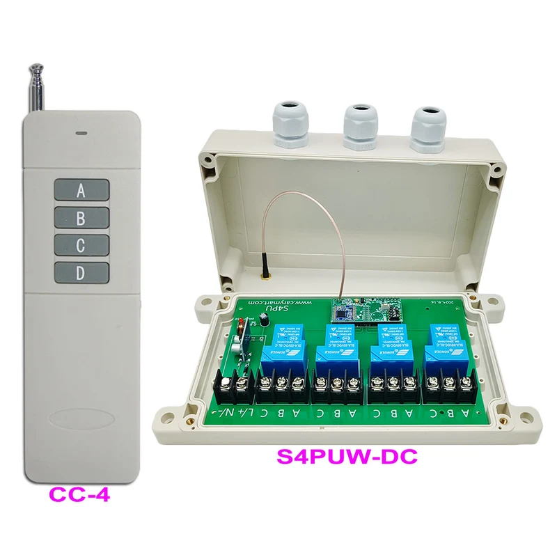 4 voies 10~80V 30A interrupteur relais sans fil avec télécommande 5km (Modèle: 0020110)