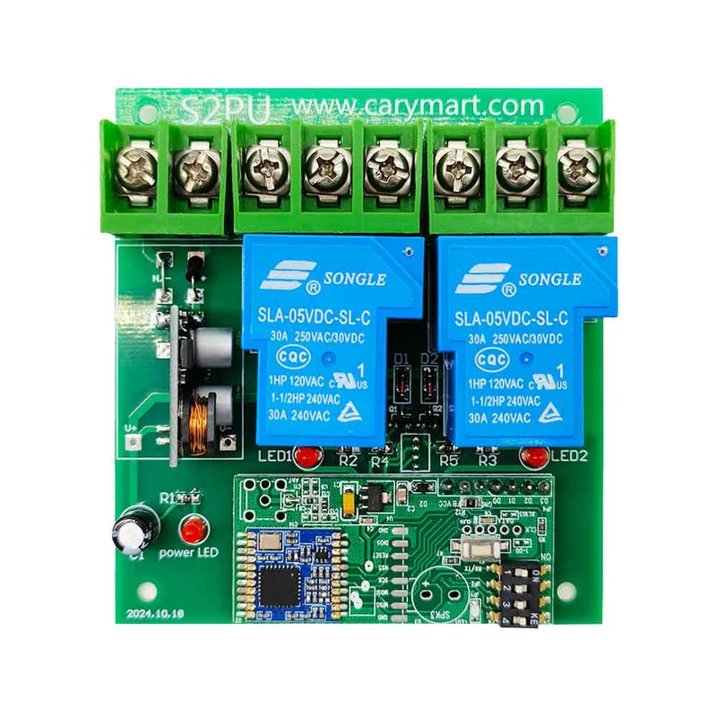 2 Voie 30A relais interrupteur sans fil 10~80V avec 5km télécommande (Modèle: 0020105)