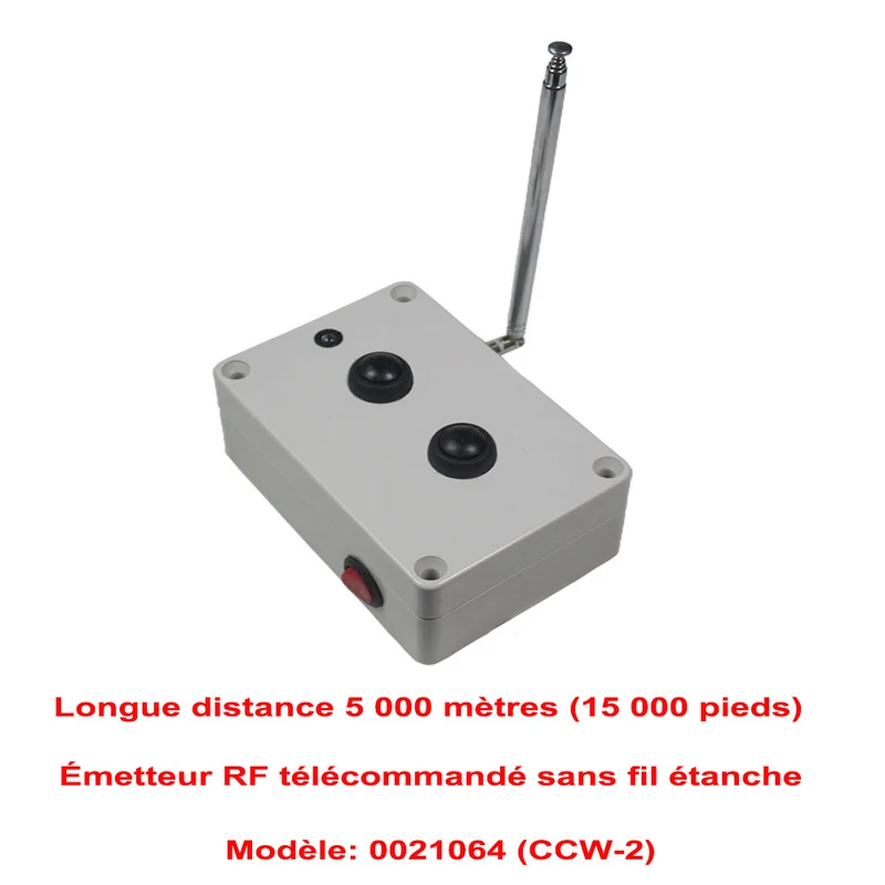 2 Voie 30A relais interrupteur sans fil 10~80V avec 5km télécommande (Modèle: 0020105)