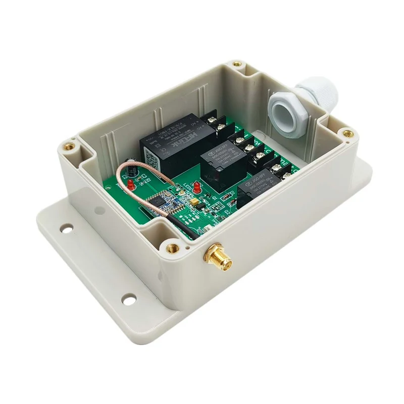Kit interrupteur relais télécommande sans fil 230V 2 voies 10A 5km (Modèle: 0020691)