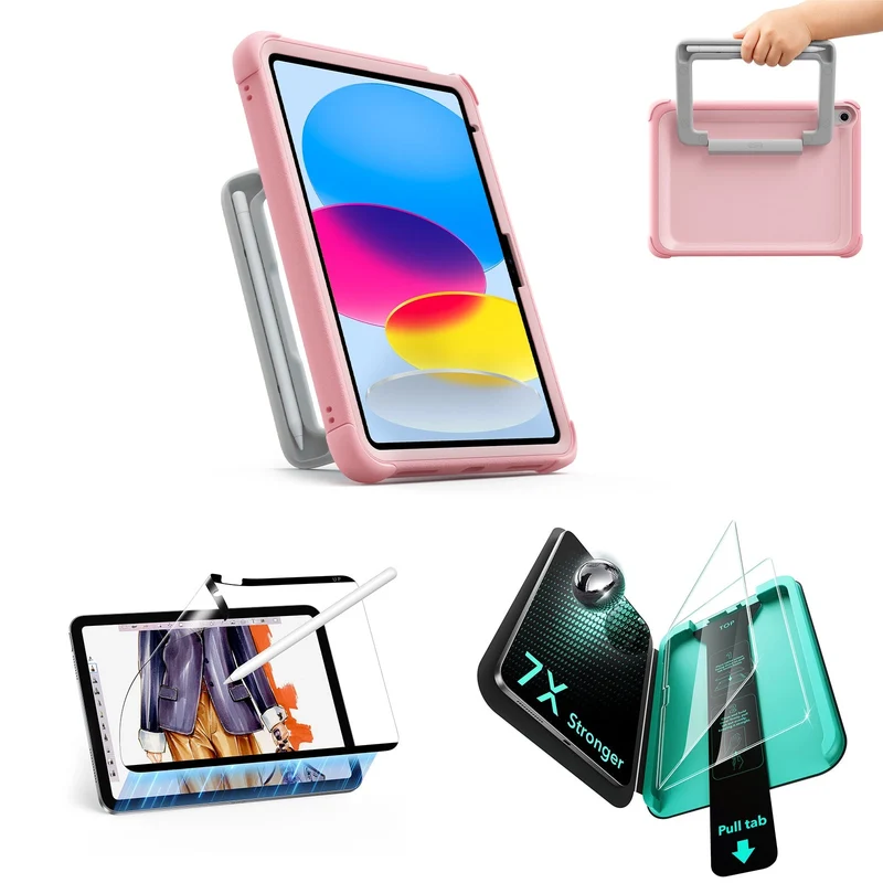 iPad 11" (A16) 2025 Kids All-in-One Bundle - Pink