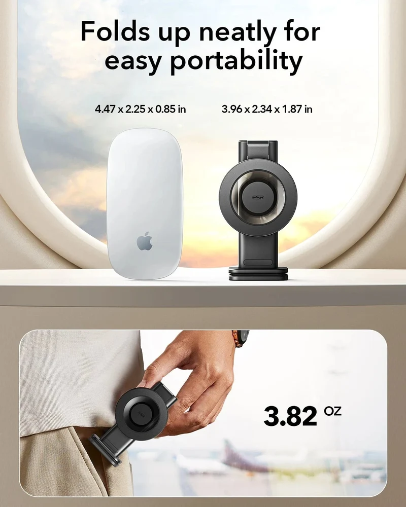 Airplane Phone Holder Mount (HaloLock) - Black