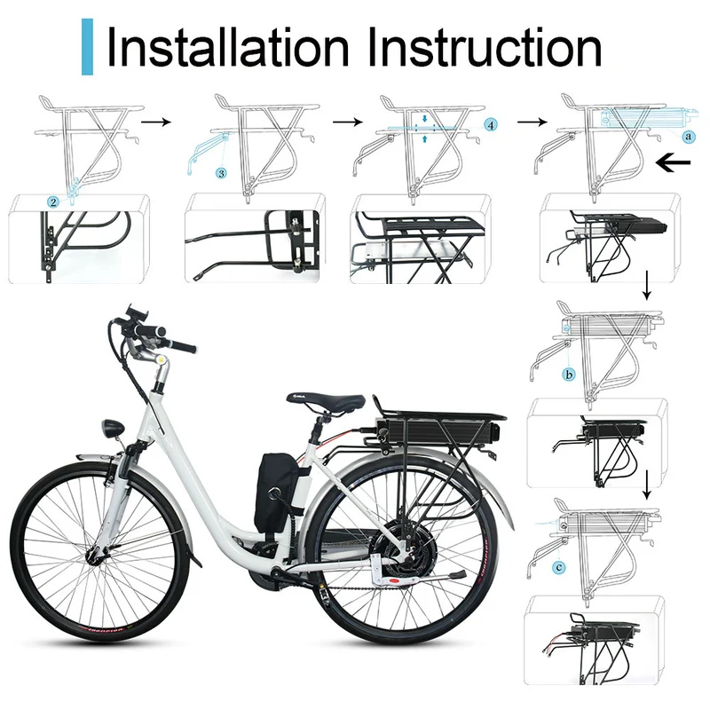 48V 15Ah Battery Lithium-ion Ebike with 30A BMS for Outdoor T032