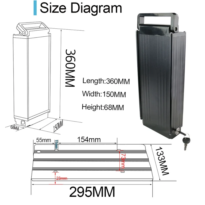 48V 15Ah Battery Lithium-ion Ebike with 30A BMS for Outdoor T032