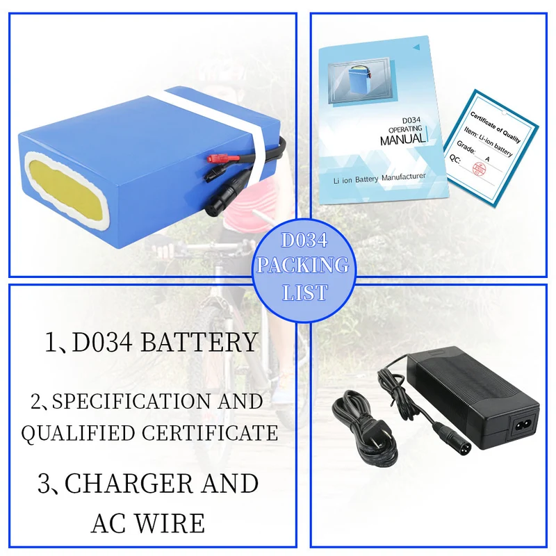 60V 20Ah battery black lithium-ion with 50A BMS for Outdoor ebike D034