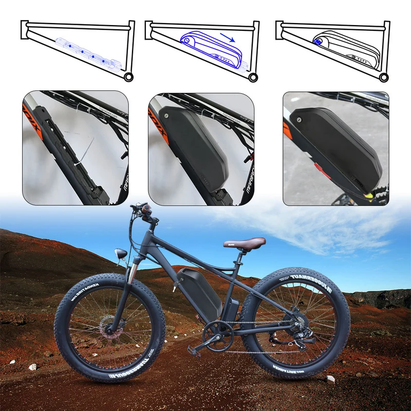 US Stock 52V 13Ah battery black lithium-ion with 30A BMS for Outdoor ebike R049-2