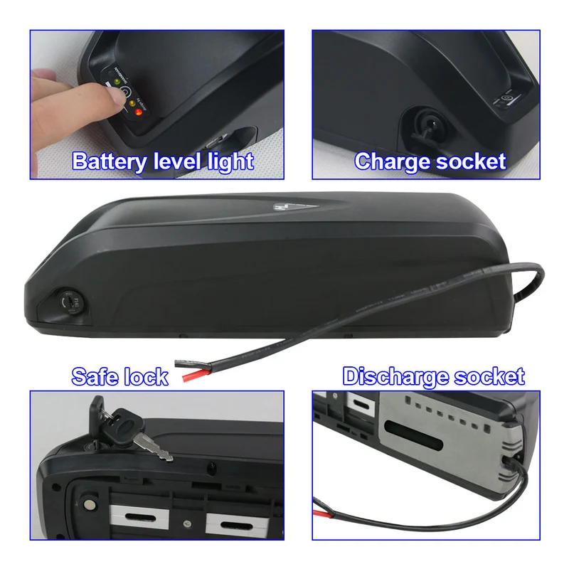 US Stock 36V 19.2Ah Ebike lithium-ion battery Hailong Ebike battery with BMS USB for motor emergency backup S039