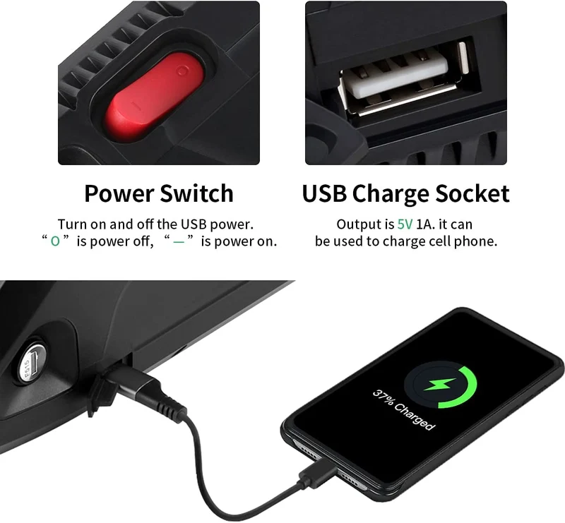 BATERYCORE 36V 15Ah Ebike lithium-ion battery with 20A BMS USB for motor emergency backup S039