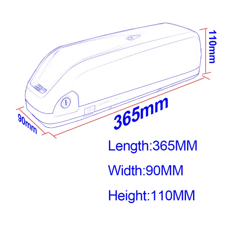 52V 14.4Ah battery lithium-ion Hailong Ebike battery with BMS USB for motor emergency backup S039-3