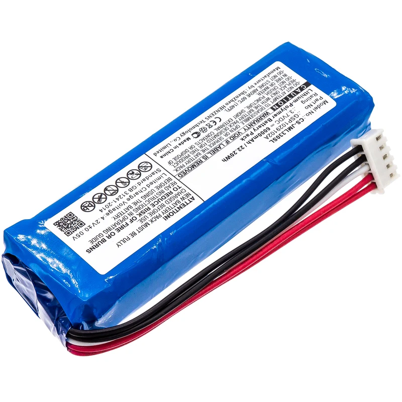 3.7V 6000mAh speaker battery for Charge 3 Li-Polymer