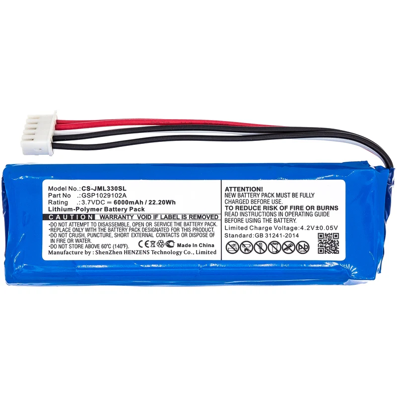 3.7V 6000mAh speaker battery for Charge 3 Li-Polymer