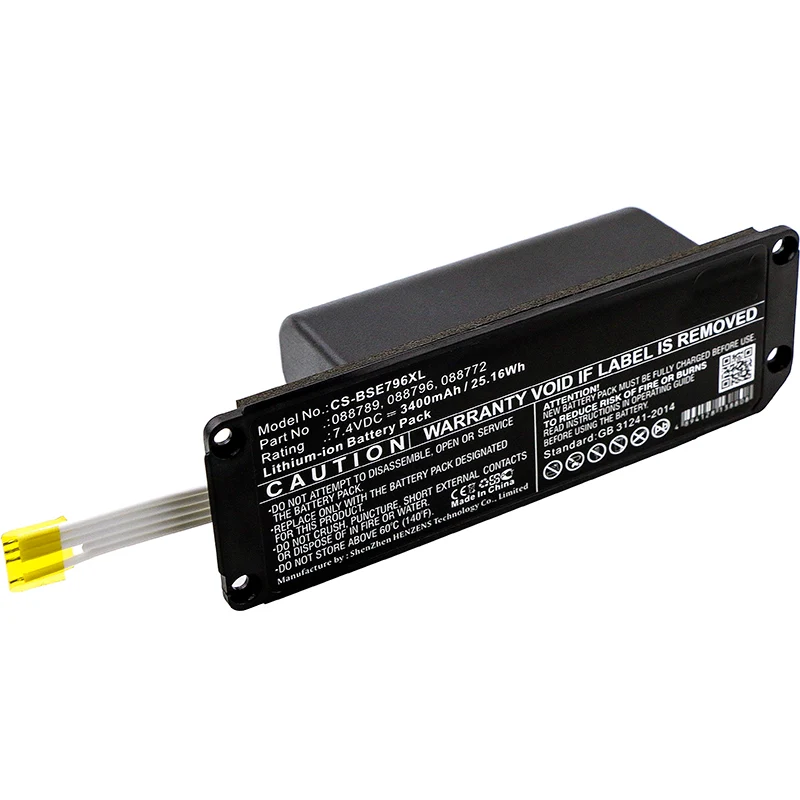 7.4V 3400mAh speaker battery for Soundlink Mini 2 Li-ion