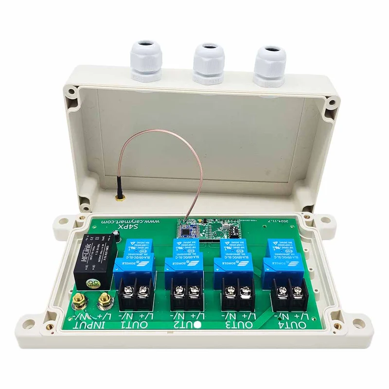 4 Voies 30A interrupteur sans fil sortie 230V avec télécommande 5km (Modèle: 0020673)