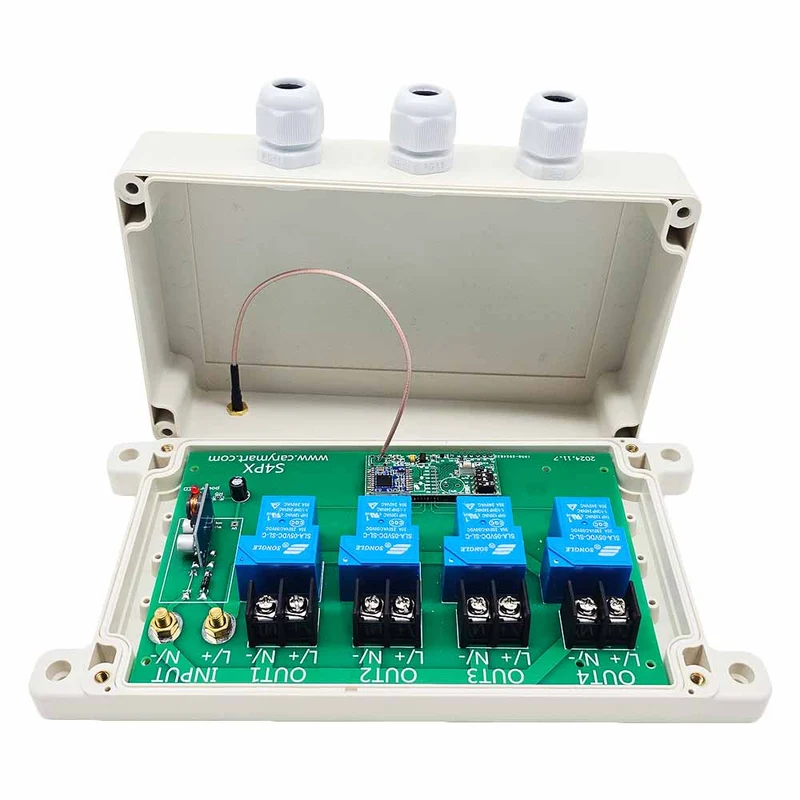 4 Voies 30A interrupteur sans fil sortie CC avec télécommande 5km (Modèle: 0020671)