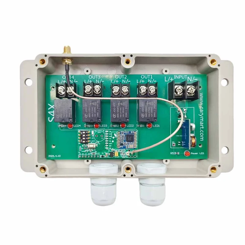 Kit interrupteur télécommande sans fil sortie CC 4 voies 10A 5km (Modèle: 0020224)