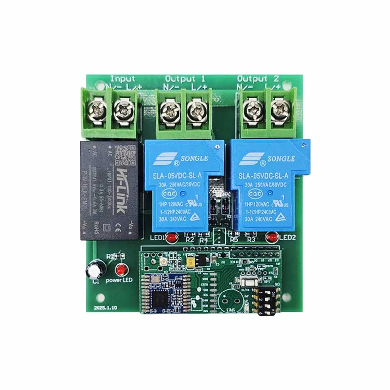 2 Canaux 30A interrupteur sans fil sortie 230V avec télécommande 5km (Modèle: 0020137)