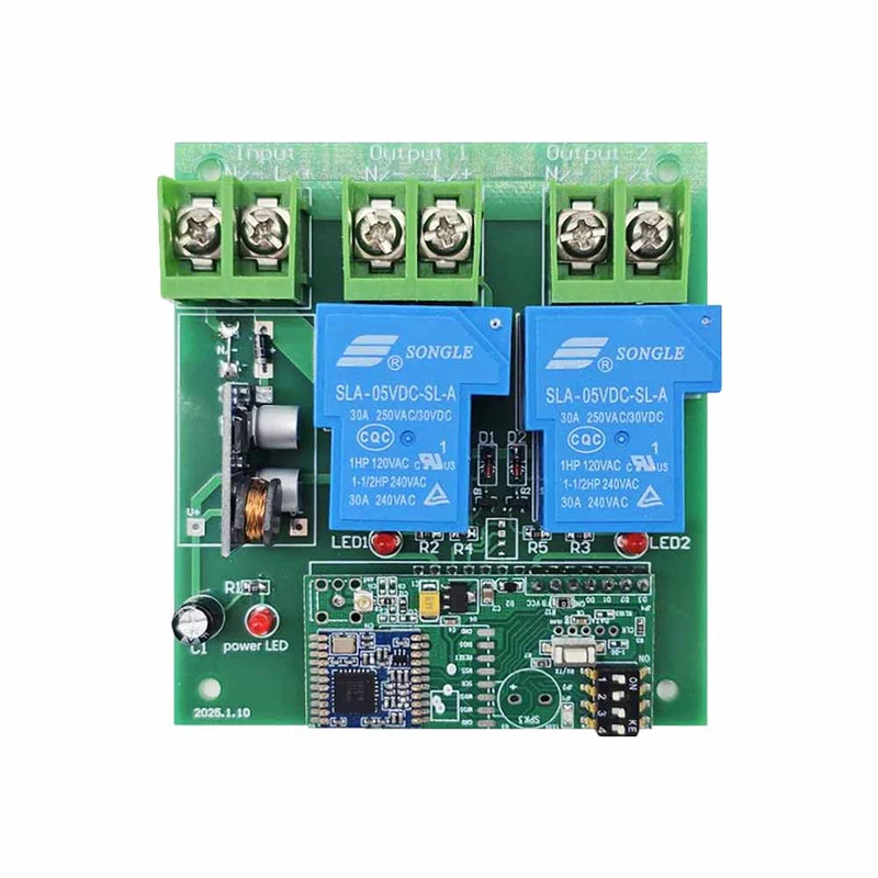 2 Canaux 30A interrupteur sans fil sortie CC avec télécommande 5km (Modèle: 0020115)