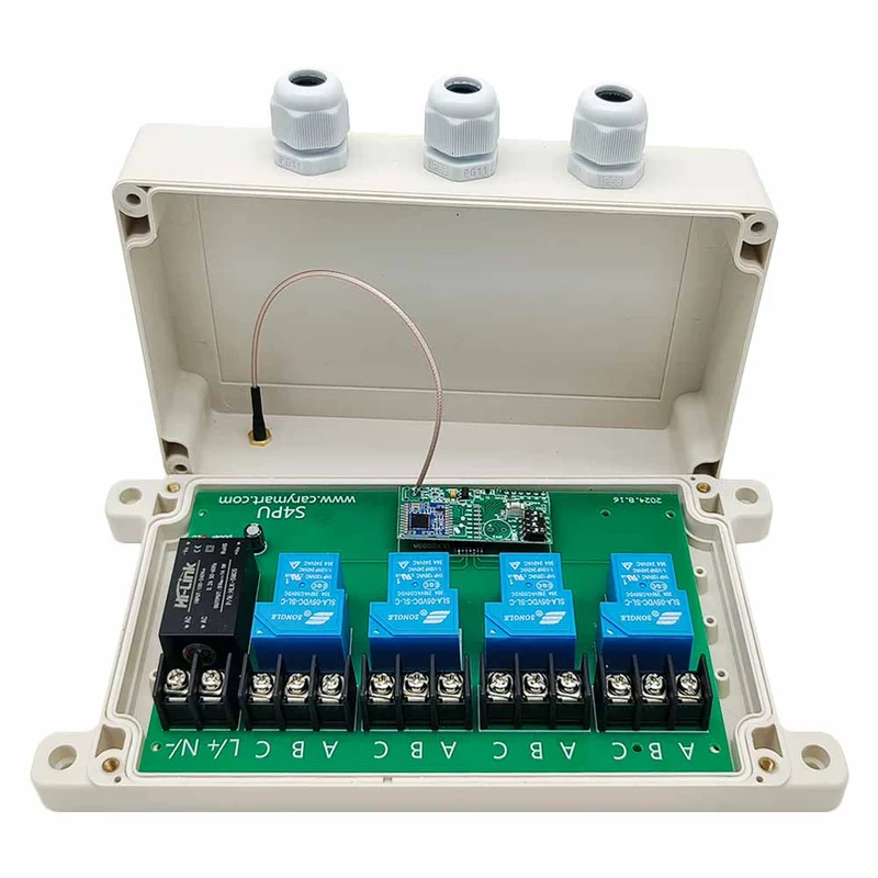 4 voies 230V 30A interrupteur relais sans fil avec télécommande 5km (Modèle: 0020111)
