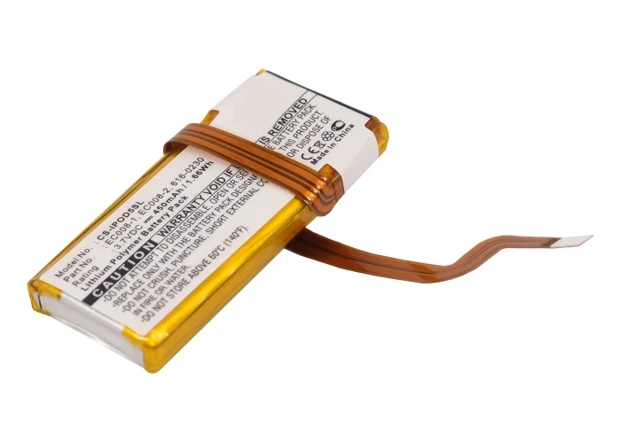3.7V 450mAh Media Player Battery for iPod G5 30GB MA253 iPod U2 30GB MA452 iPod U2 30GB MA664 iPOD Video 30GB Li-Polymer