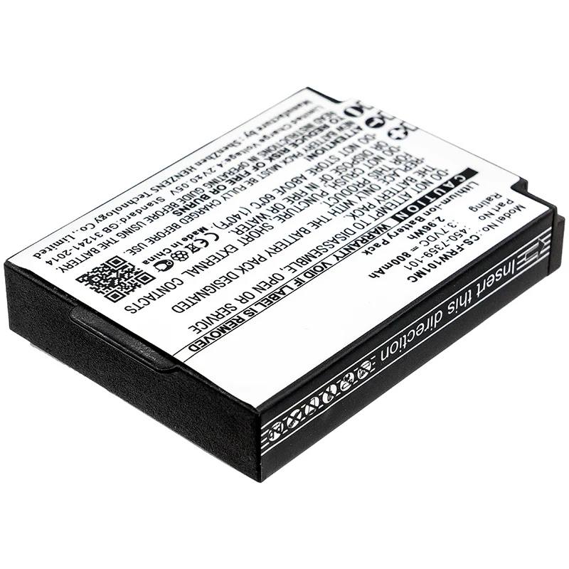 3.7V 800mAh Camera battery for FR Wearable Lifestyle Li-ion