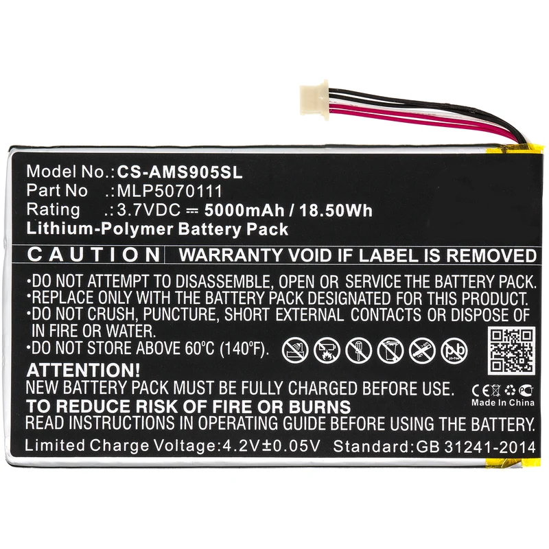 3.7V 5000mAh Diagnostic Scanner Battery for MK906 MP808 MP808TS MS905 MS906 MS906CV MY905 TS608 Li-Polymer