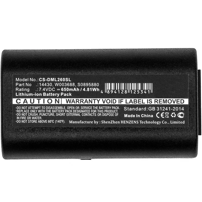 7.4V 650mAh Portable Printer battery for 260P 280 LabelManager 260 LabelManager 260P Li-ion