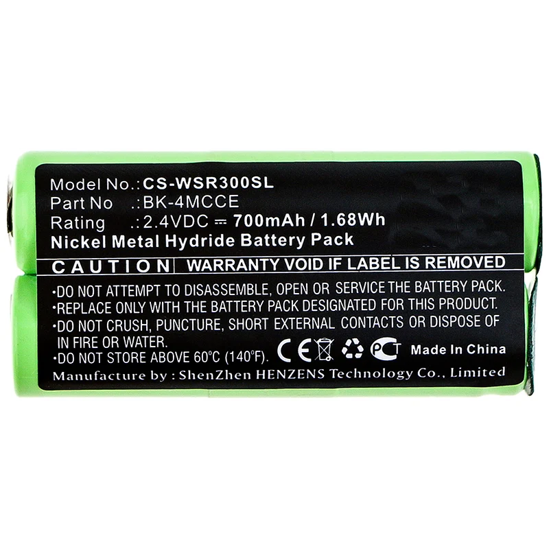 2.4V 700mAh shaver battery for 900 Sonic Toothbrush Sensonic Plus SR-3000 Sensonic Plus SR-3000E Ni-MH