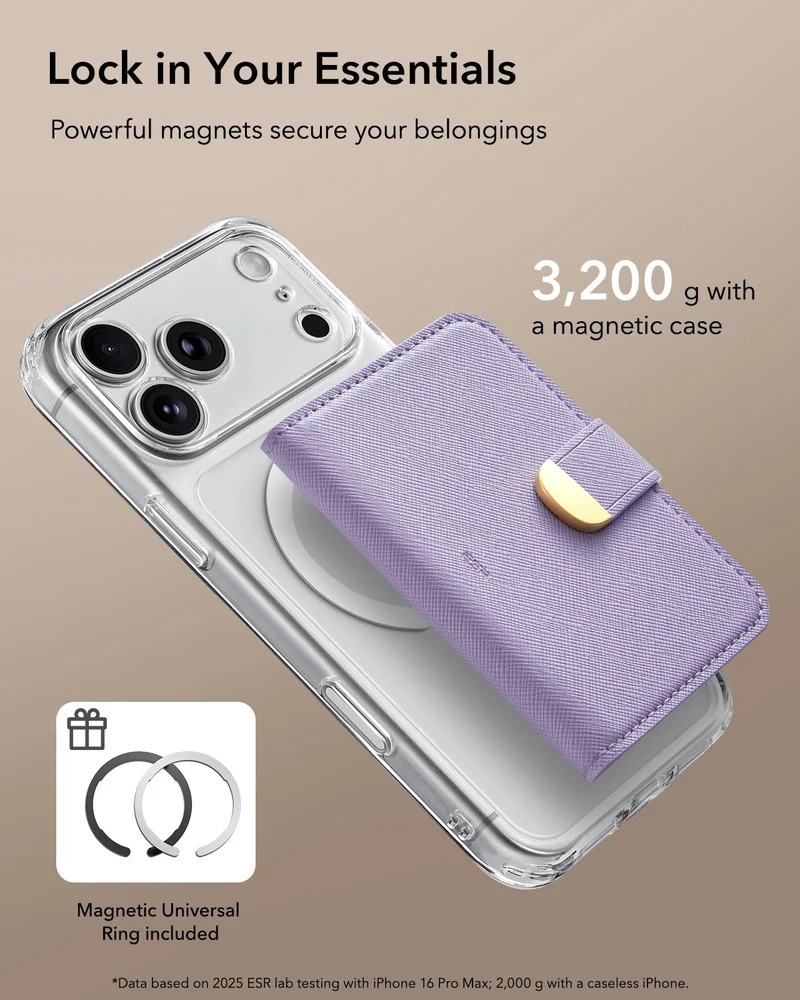 Aura Clutch Magnetic Wallet - Lavender