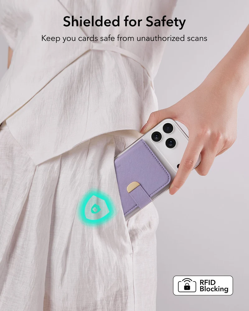 Aura Clutch Magnetic Wallet - Lavender