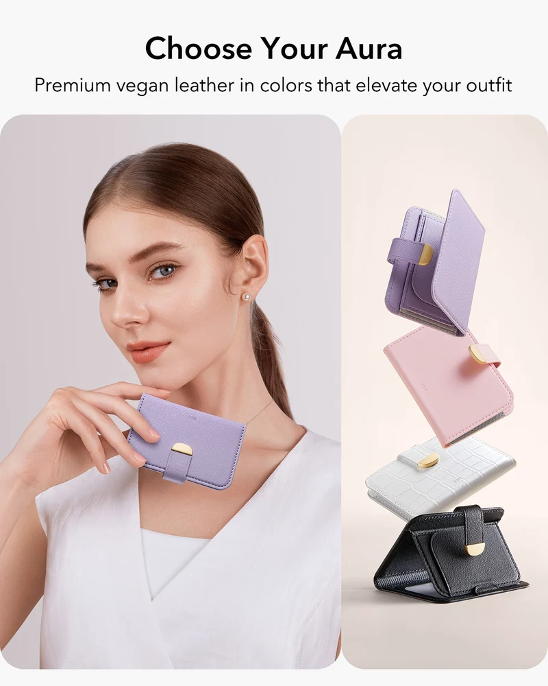 Aura Clutch Magnetic Wallet - Lavender