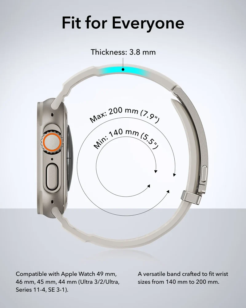 ESR Equinox Watch Band Ultimate Bundle for Apple Watch - Starlight Band / Titanium Case