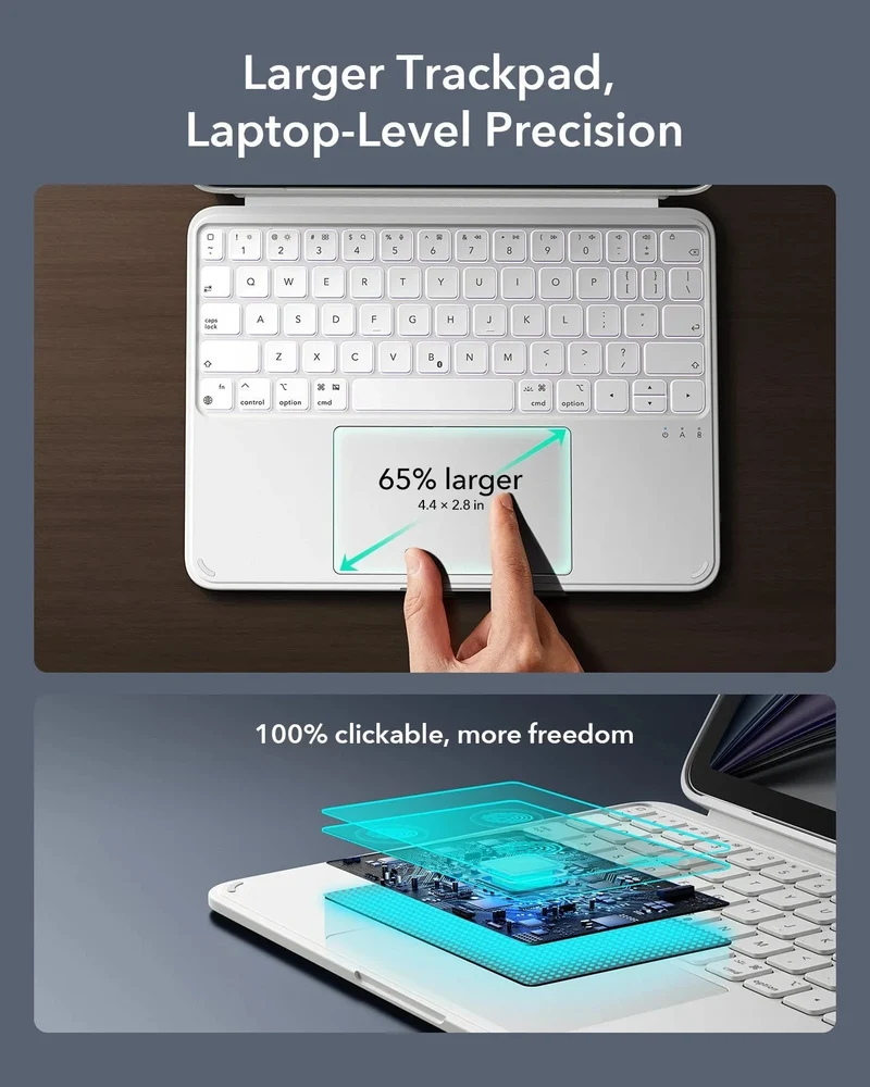 iPad 10th Gen Shift Keyboard Case (Detachable) - US Layout-White